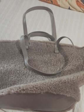 Free Assembly Cozy Faux-Shearling Tote in Taupe